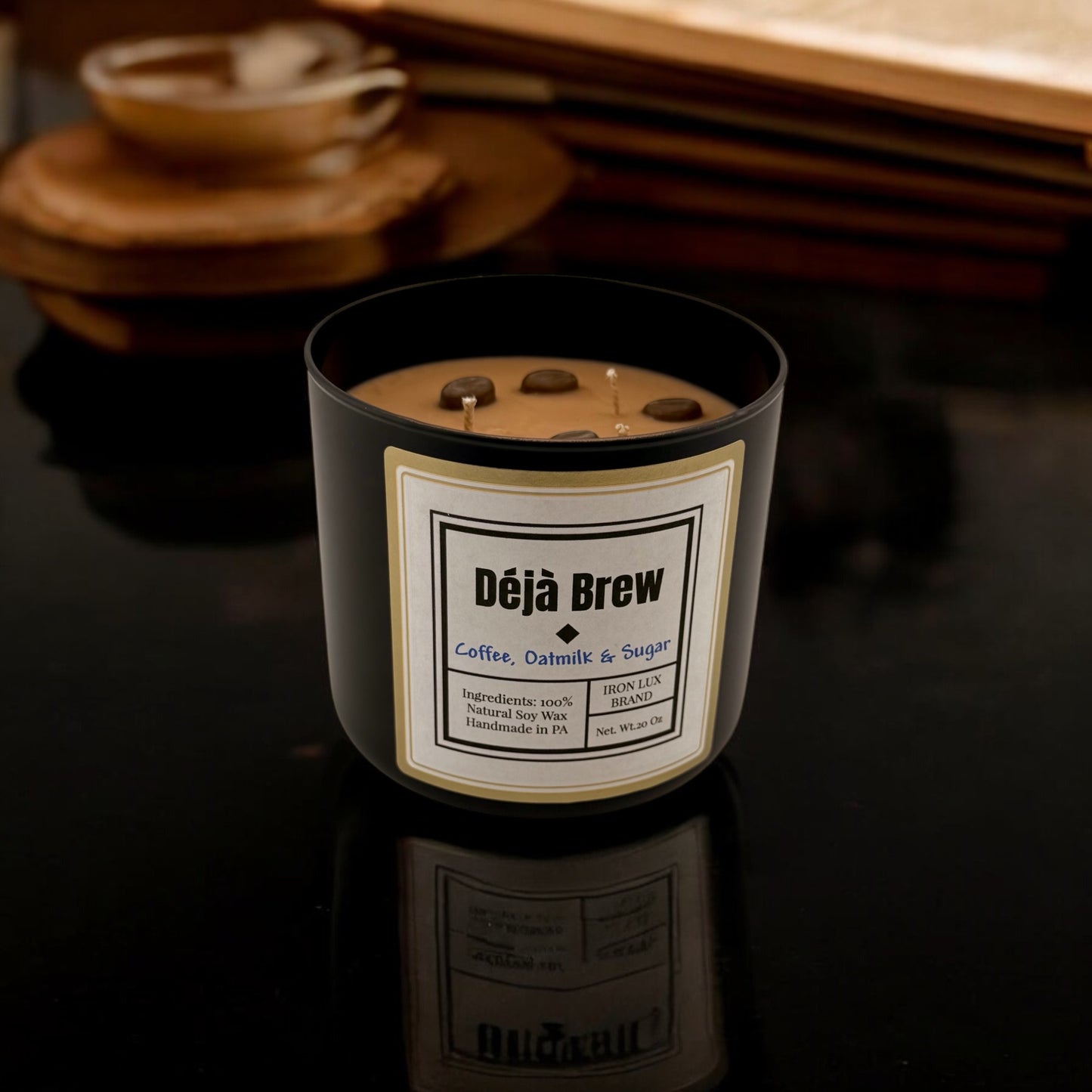 Deja Brew Premium 3 Wick Candle 20oz