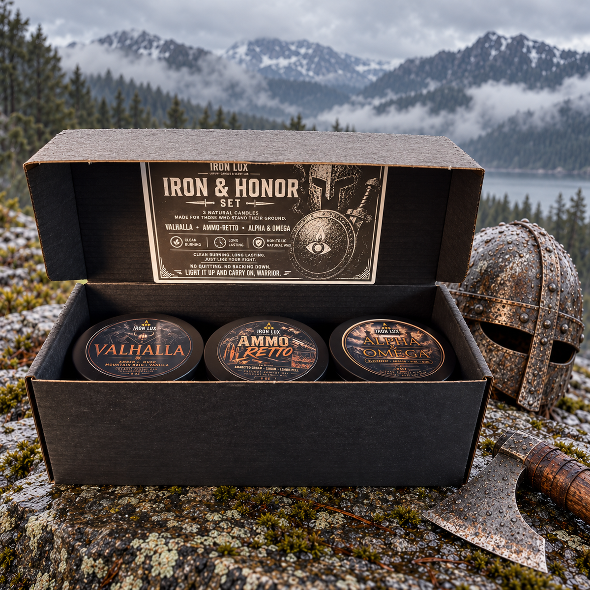 Iron & Honor — Warrior Candle Set