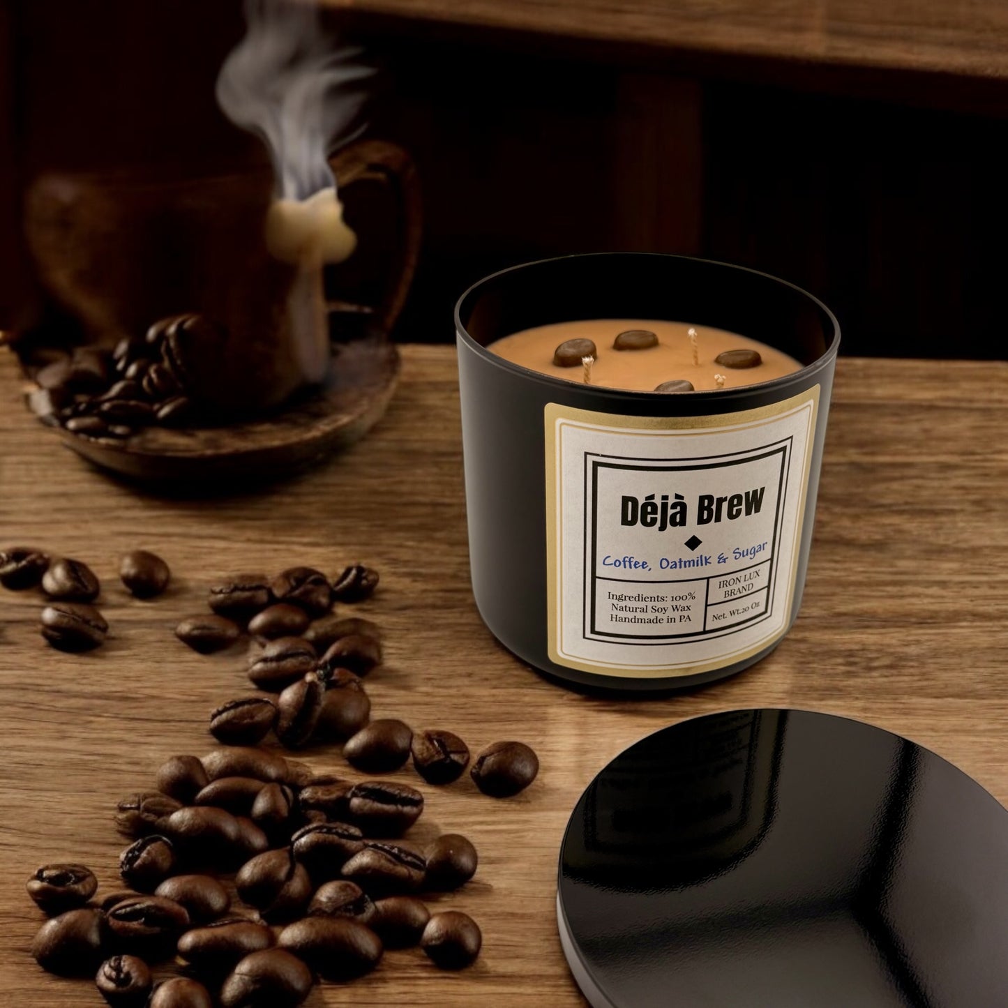Deja Brew Premium 3 Wick Candle 20oz