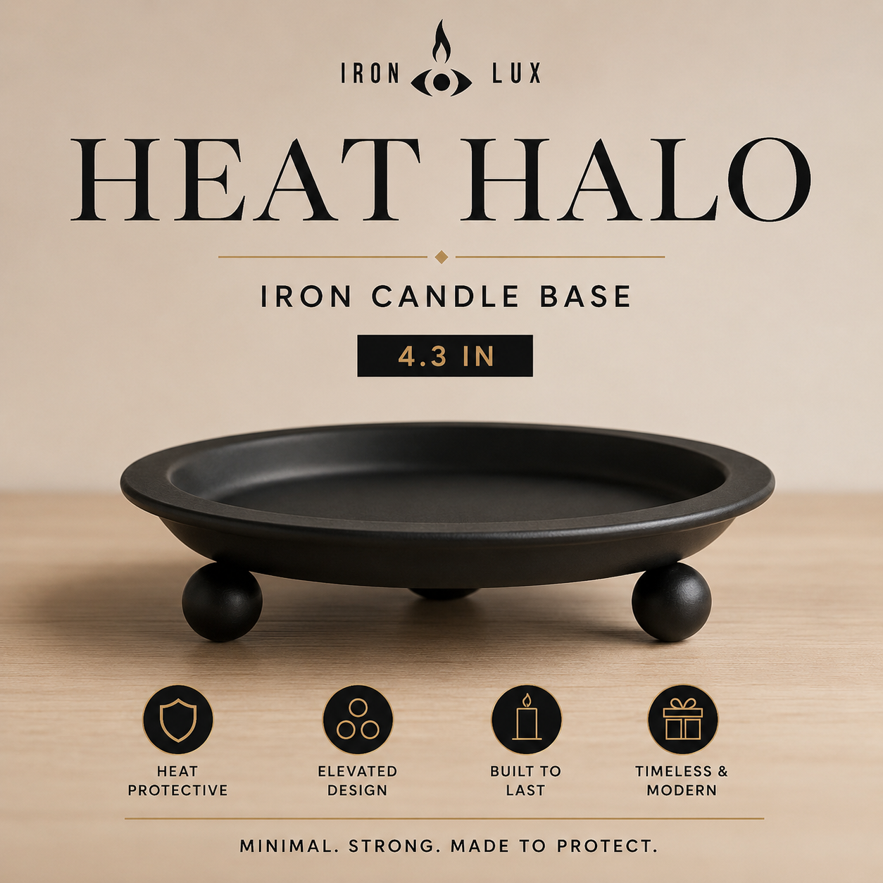 HEAT HALO Iron Candle Base